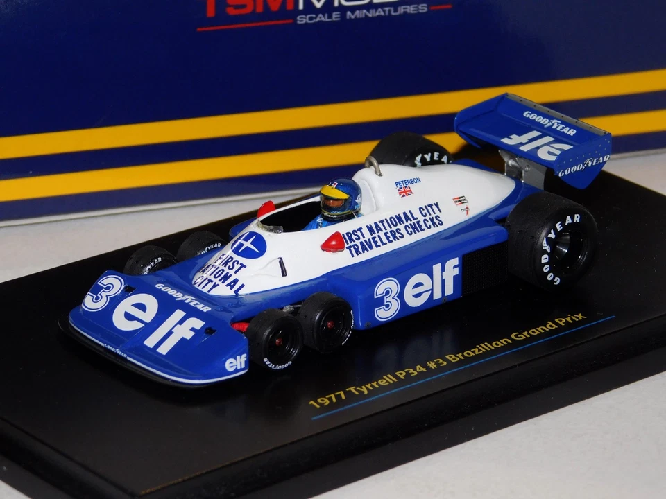 TYRRELL P34 6 RUOTE # 3 R. PETERSON BRASILIAN GP 1977 TRUESCALE TSM114353 1/43 - Immagine 1 di 1