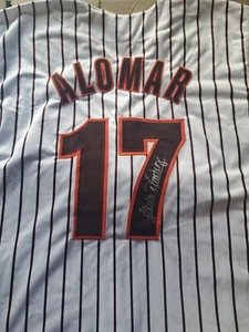 Sandy Alomar Jr San Diego Padres Signed Jersey Autograph XL Indians - Picture 1 of 3