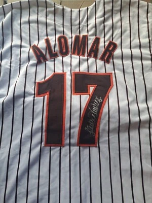 Camiseta Sandy Alomar Jr San Diego Padres Firmada Autógrafo XL Indios Foto 1 de 3