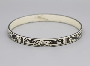 Brazalete Laurana - Esmalte color crema - Vintage antiguo - aprox. 6,6 cm Ø - Imagen 1 de 7