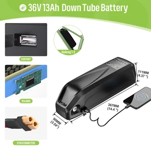 Ebike Battery 36V 48V 52V Hailong 30A BMS Electric Bicycle Downtube Lithium Batt - Picture 1 of 21