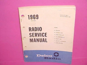 Delco Am 1969 AM-FM estéreo multiplex radio cinta de 8 pistas manual de servicio libro - Imagen 1 de 3