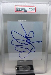 Jessica Simpson Signed Autographed Cut Auto! PSA DNA Authentic!