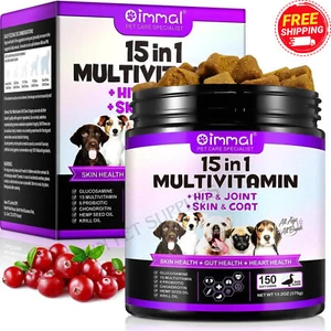 15 in 1 Dog Multivitamins and Supplements, Dog Hip and Joint Supplement, 150 CT - Picture 1 of 12