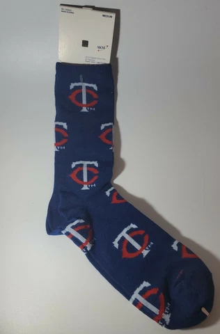 Minnesota Twins MLB Blue Crew Dress Socks Size Medium 5-10 NEW Cover