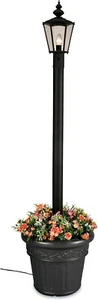 Patio Living Concepts 00410-PLC Cambridge Single Black Lantern Planter Lamp - Picture 1 of 6
