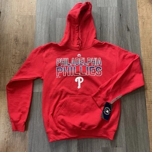 NEW Philadelphia Phillies Genuine Hoodie Logo Red Size Small NWT - Picture 1 of 8