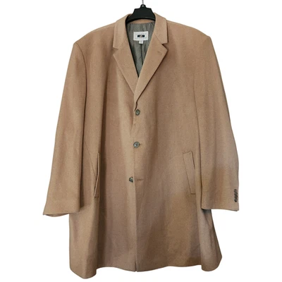 Abrigo de lana Joseph Abboud para hombre talla 54 regular camel gabardina larga Foto 1 de 4