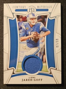 2022 Panini National Treasures Jared Goff Century Materials 87/99 - Bild 1 von 2