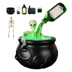Halloween Bruja Cuenco Caldero Mágico Poción Flotante Botella y Esqueleto Mesa Decoración - Imagen 1 de 13