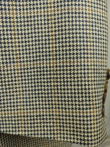 VTG Chaps Ralph Lauren Blazer Men 48L Tan Check Houndstooth Silk Wool Sport Coat - Picture 1 of 18