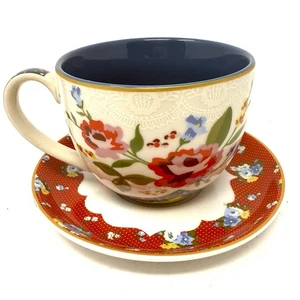 Disaster Designs Swagger Teetasse und Untertasse Set Floral Rot Western - Bild 1 von 12