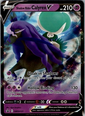 Shadow Rider Calyrex V Promo SWSH: Sword & Shield Promo Cards SWSH131 NM Holo - Image 1 of 2