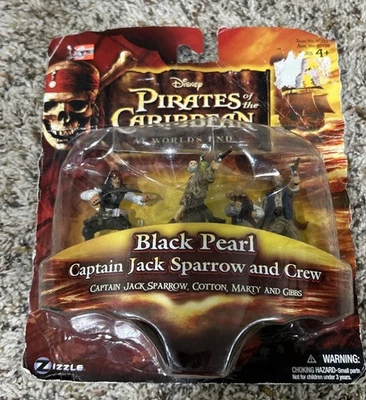 Disney Piratas del Caribe Perla Negra Capitán Jack Sparrow y Crew Nuevo en Caja Foto 1 de 4