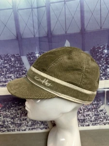 Oakley Cadet Hat Womens Purple Plaid Olive Drab Corduroy Cap Button Military - Picture 1 of 11