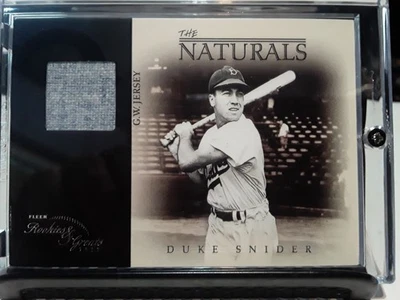 Duke Snider 2003 Fleer Rookies & Greats The NATURALS Game worn Relic 76/250 - Image 1 of 2