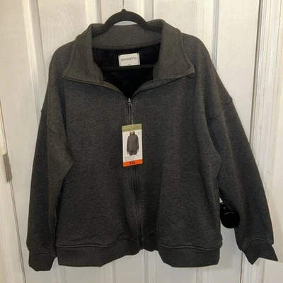 Mondetta Women’s Full-Zip Jacket 2XL Black Heathered NWT Active Lightweight - Image 1 of 4