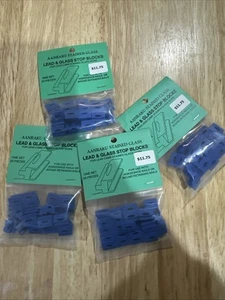 New Aanraku Lead & Glass Stop Blocks - Stained Glass - 4 x bag of 25 = 100pcs - Picture 1 of 2