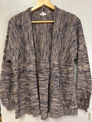 BP. Cárdigan de algodón multicolor para mujer talla grande suéter tejido frente abierto Foto 1 de 4