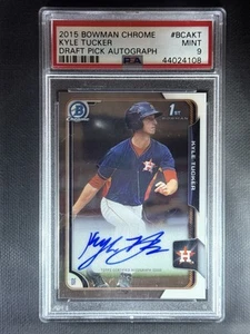 2015 Bowman Chrome Draft Autograph #BCAKT Kyle Tucker PSA 9 Astros Cubs - Bild 1 von 2