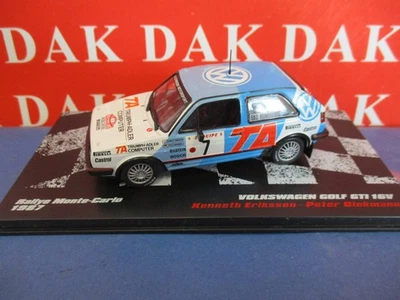 Die cast 1/43 Modellino Auto Volkswagen Golf GTI Rally Monte Carlo 1987 Eriksson - Immagine 1 di 4
