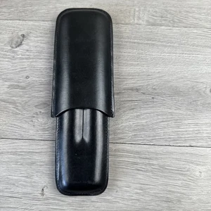 Schwarzes Leder Zigarrenetui für 2 Zigarren - Bild 1 von 3