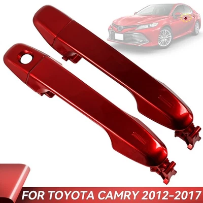 2 Pcs Exterior Red Door Handle For Toyota Camry 2012 2013 2014 2015 2016 2017 Foto 1 de 4