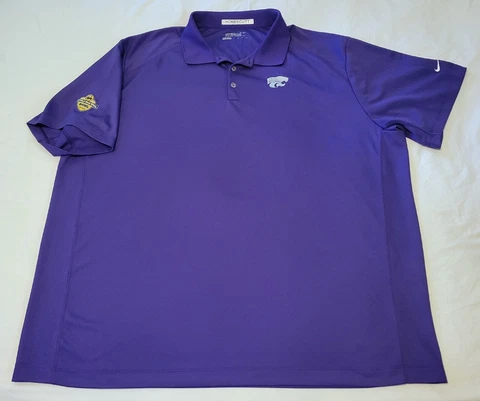TEAM ISSUED Kansas State Wildcats football Nike purple polo shirt size 3XL XXXL Cover