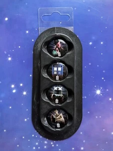 4 x Doctor Who Button Abzeichen 11. Dr. TARDIS Dalek weinender schreiender Engel Lot  - Bild 1 von 5