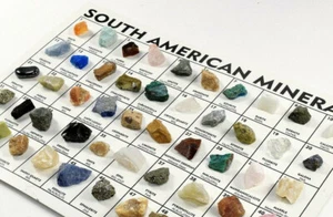 Mineral Collection: Set of 50 South American Crystal Rock Stone Specimens (1PC) - Picture 1 of 6