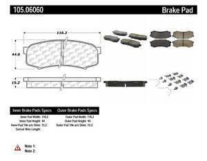 Disc Brake Pad Set-Posi-Quiet Ceramic Rear Centric 105.06060