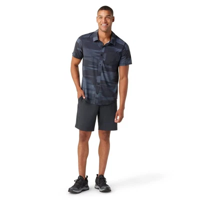 Smartwool Men's Merino Wool Printed Button Down — Short Sleeve Shirt (Regular - Image 1 of 2