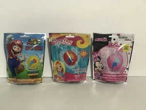 3 Pk Variety of Mario, Minnie Mouse & Sunny Day Color Twist Bath Bomb for Kids - Picture 1 of 2
