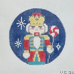 Alice Peterson HP Needlepoint Canvas 13 ct Nutcracker Christmas ornament - Picture 1 of 1