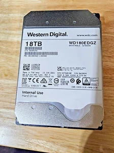 Western Digital WD WD180EDGZ 18TB 3,5" Festplatte Einzelbesitz gezogen für mein Buch - Bild 1 von 3