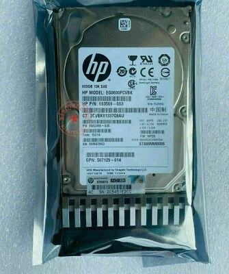 HP 581286-B21 HP 600GB 10K 2.5" 6G SAS HDD DP 581311-001 - Image 1 of 4