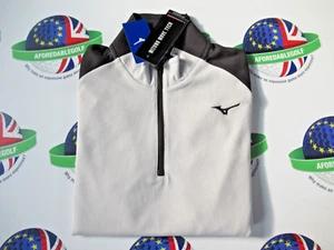 MIZUNO WINTER BREEZE BLOC 1/4 ZIP TOP GREY UK SIZE SMALL - Picture 1 of 5