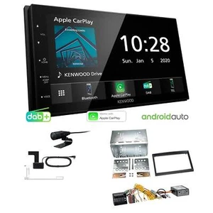 Kenwood Autoradio Apple CarPlay DAB+ für Peugeot 207 ab 2005 schwarz inkl Canbus - Bild 1 von 6