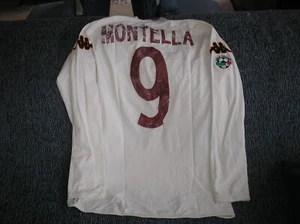 MAGLIA ROMA KAPPA 2002 2003 AWAY - MONTELLA 9 - MATCH WORN TOTTI INTER JUVENTUS - Foto 1 di 17