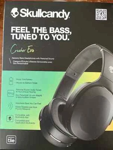 Skullcandy Crusher Evo Bluetooth Wireless Headphones - True Black - Zdjęcie 1 z 2