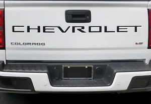 VINYL: Matte Black Tailgate Letters Chevrolet Colorado 2021 2022 - Picture 1 of 12