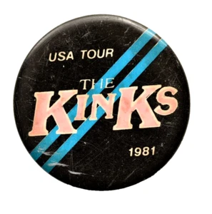 1981 The Kinks USA Tour Button-MISSING PIN-Rock & Roll - Picture 1 of 2