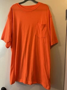 Dickies Mens Orange Shirt With Front Pocket - XLT - Picture 1 of 3