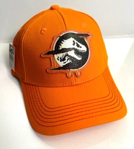 Universal Studios Exclusive Jurassic Park baseball Hat Cap New Orange NEW NWT - Picture 1 of 4