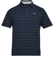 Under Armour * UA Scramble Stripe Golf Polo Shirt Blue for Men