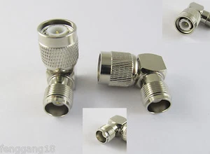 TNC Male Plug To TNC Female Right Angle 90 Degree Coaxial RF Adapter Connector - Picture 1 of 2