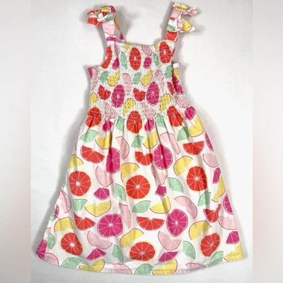 GYMBOREE Toddler Girls' Fruit Punch Citrus Slice Smocked Sundress Size 5T - Image 1 of 4