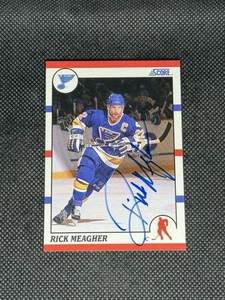 Rick Meagher 1990-91 Score St. Louis Blues Signed Auto Card #267 ~ COA - Picture 1 of 3