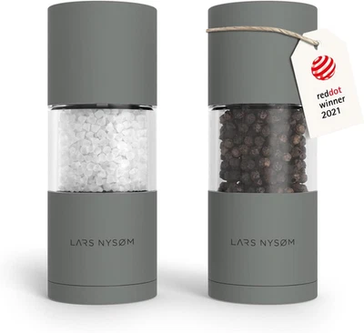 Salt and Pepper Grinder Set, Manual Salt and Pepper Mills with Adjustable Cerami - Image 1 of 4