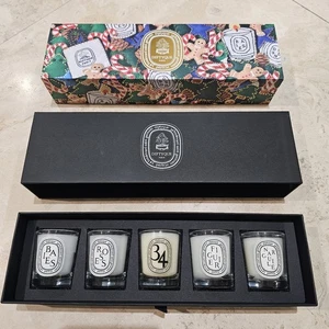 Diptyque Paris Limit Edition Holiday Candle Set Baies Roses Figuier 34 Narguile - Picture 1 of 9